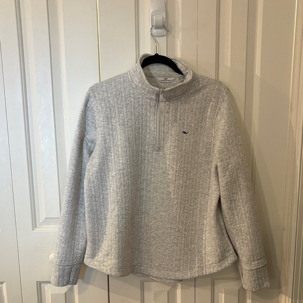 Vineyard Vines Gray Quarter-Zip Sweatshirt
